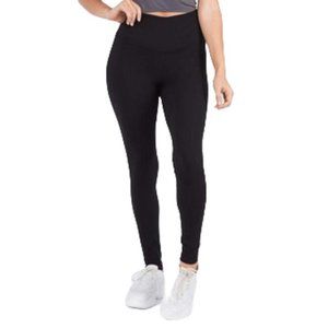 Yelete Ankle Leggings Womens Black Stretchy High Rise Waistband Workout Running